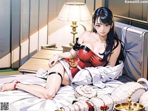 A woman sitting on a couch holding a tablet computer.